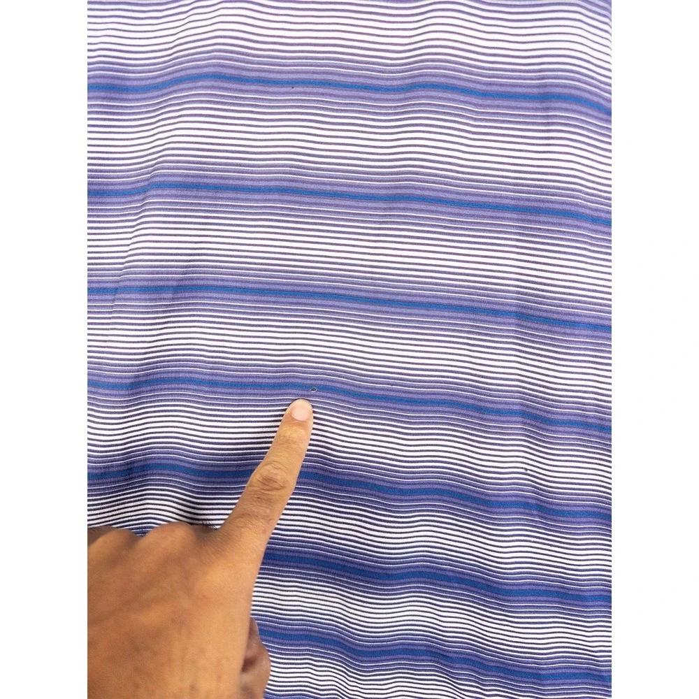 Nike Tiger Woods Dri Fit UV Polo Shirt Mens‎ M Striped Short Sleeve